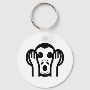 Chaveiro 3 Macacos Sábios Kikazaru 聞 か ざ る Ouvem N