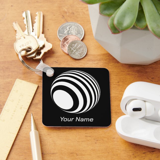 Chaveiro 3D-Ball mit weißen Streifen -  (Mesa)