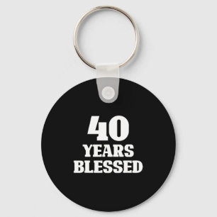 Chaveiro 40 Anos Abençoados 40º Aniversário Cristão Religio