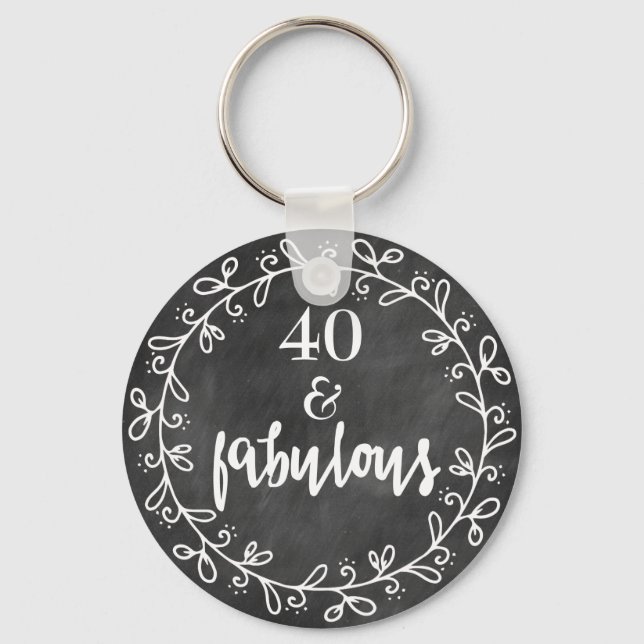 Chaveiro 40 e fabuloso - aniversário de 40 anos Personaliza (Frente)