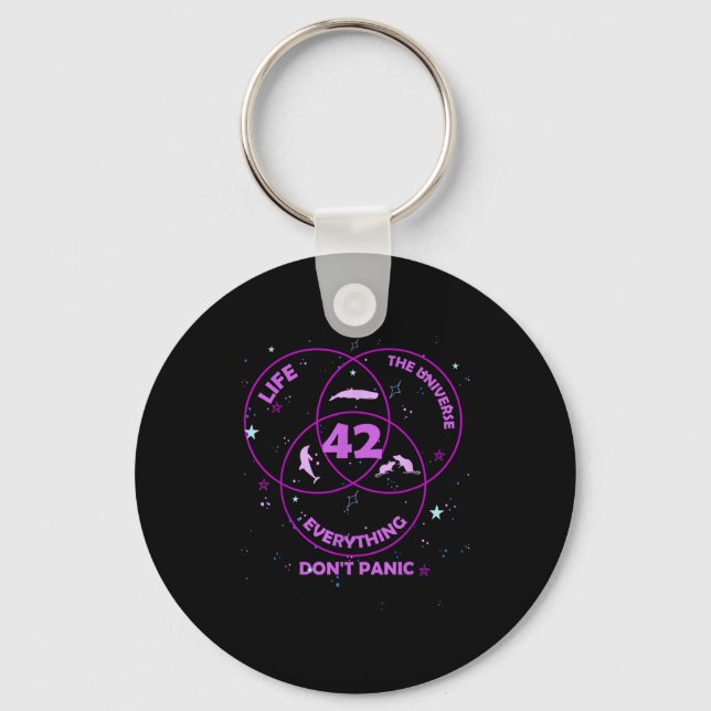 Chaveiro 42 Resposta à Vida Universo Tudo  (Frente)