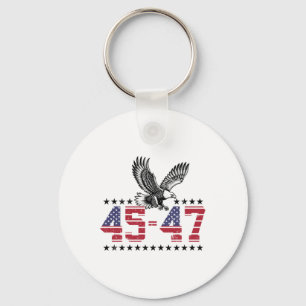 Chaveiro 45 - 47 Bandeira Americana Trump Presidente Dia de