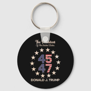 Chaveiro 45 47 Donald Trump 2024 American Flag (em Byck)
