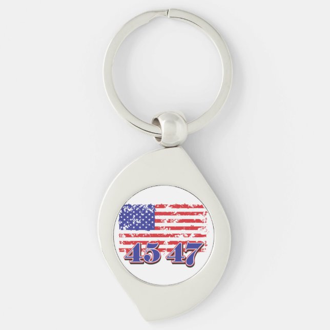 Chaveiro 45-47 Presidente TRump (Frente)