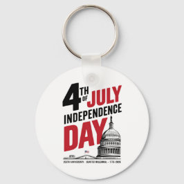 Chaveiro 4 de Julho 250º Aniversário Dia da Independência