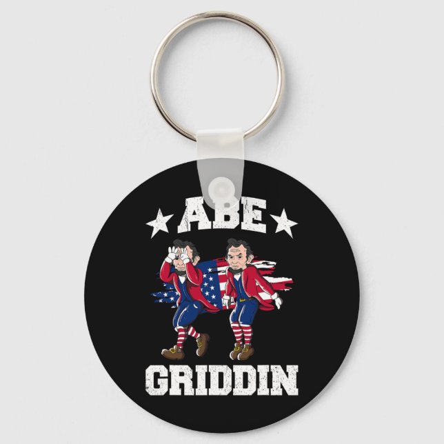 Chaveiro 4 De Julho Abraham Lincoln Griddy Abe Griddin  (Frente)