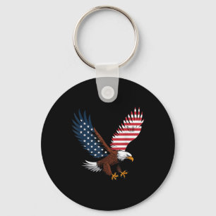Chaveiro 4 De Julho Bald Eagle Eua Bandeira Americana Patri