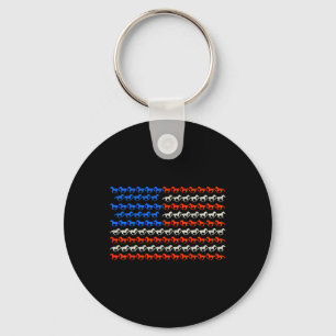 Chaveiro 4 De Julho, Bandeira Americana Horseback, Cavalo A