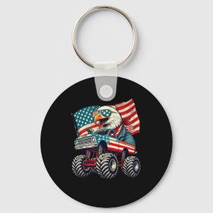 Chaveiro 4 De Julho De Eagle Monster Truck American Flag Us