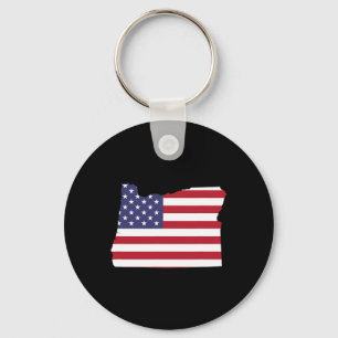 Chaveiro 4 de julho de Oregon State American Flag Party