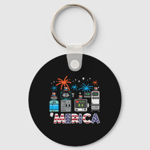 Chaveiro 4 de julho Enfermeira Propofol Merica Scrub Top Pa
