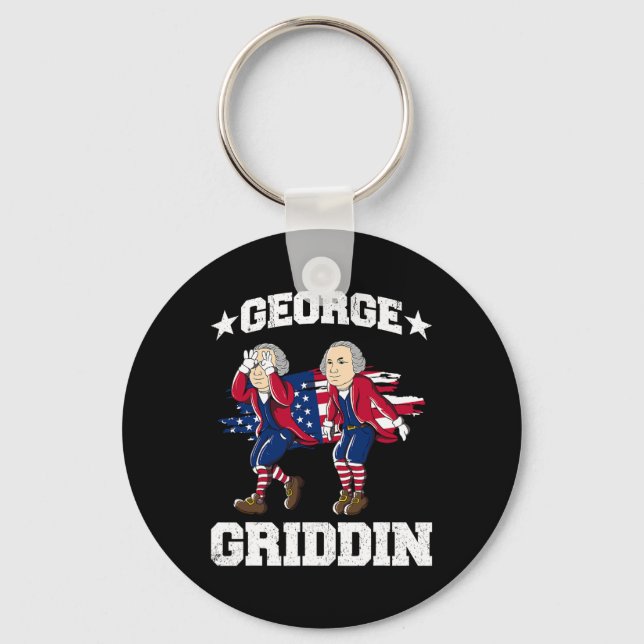 Chaveiro 4 de Julho George Washington Griddy George Griddi (Frente)
