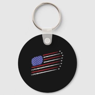 Chaveiro 4 De Julho Jato Bandeira Americana Patriótica EUA