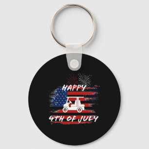 Chaveiro 4 De Julho Looping Parade Holiday Golf Cart Ameri