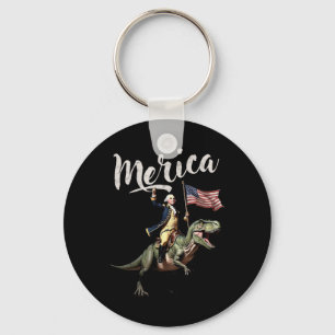 Chaveiro 4 De Julho Merica George Washington Dirigindo Um D