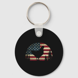Chaveiro 4 De Julho Patriótico Galinha Americana Bandeira D