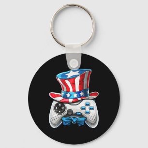 Chaveiro 4 de julho Vídeo Jogo American Flag Tio Sam Gam