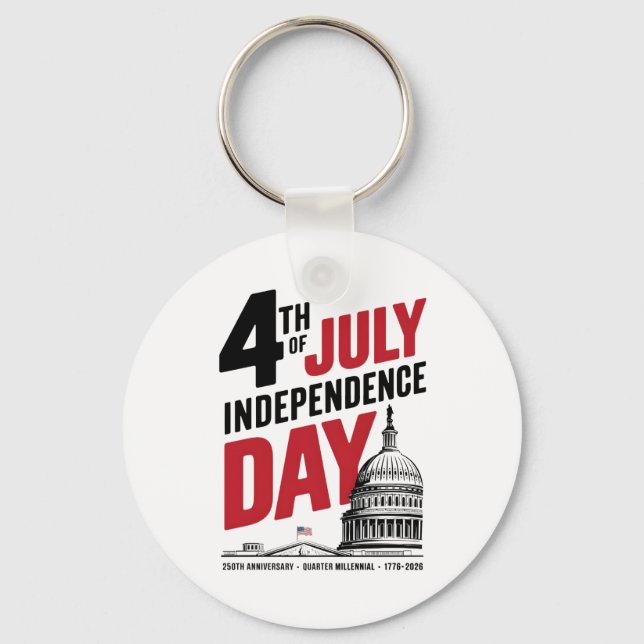 Chaveiro 4th of July 250th Anniversary Independence Day (Frente)