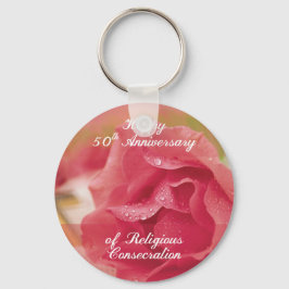 Chaveiro 50º Aniversário da Religião Rosa Rosa