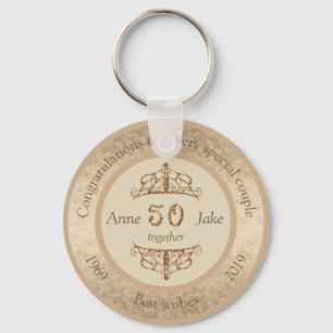 Chaveiro 50º aniversário de casamento Presentes para Casa