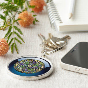 Chaveiro [500] Cruz Celta [Dourada com Enamel Negro]