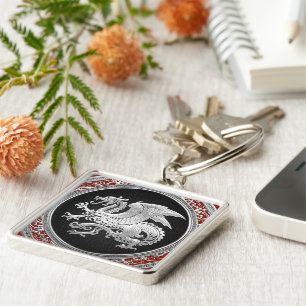 Chaveiro [500] Dragão islandês, Landvæ ttir [Prata]