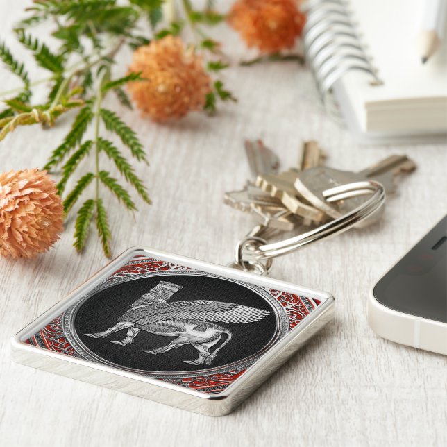 Chaveiro [500] Touro Assírio - Silver Lamaçu (Lateral)