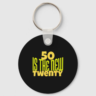 Chaveiro 50 é o Novo Vinte Engraçado 50º Aniversário 50 Ano