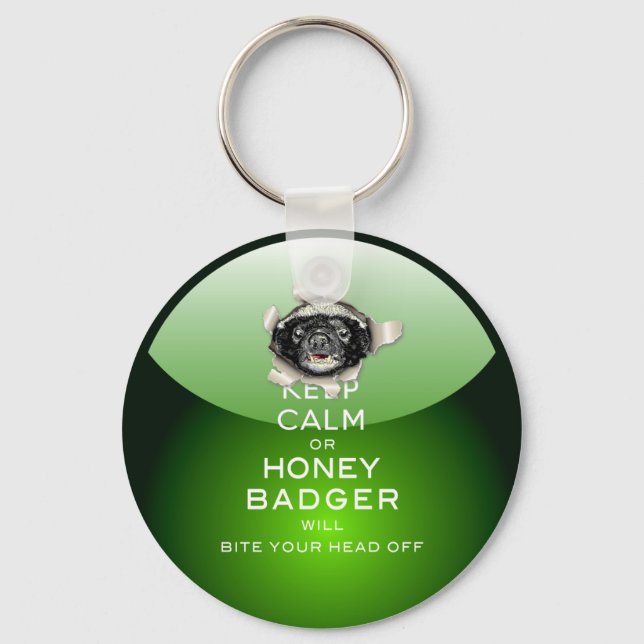 Chaveiro [52] Manter Calma ou Mel Badger.. (Frente)