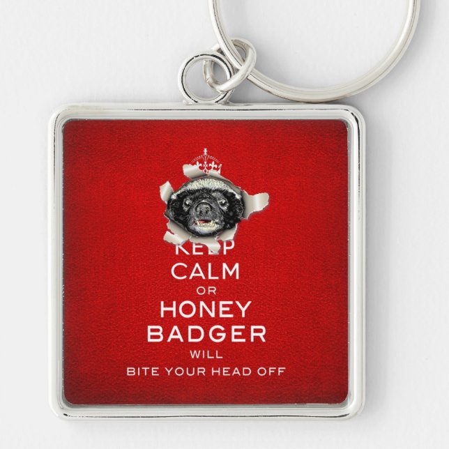 Chaveiro [52] Manter Calma ou Mel Badger.. (Frente)