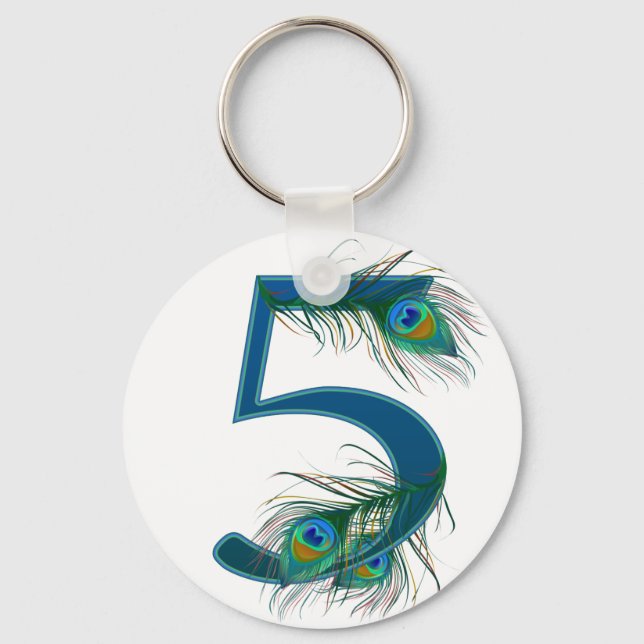 Chaveiro 5 / 5 / 5 / Aniversário / número 5 (Frente)