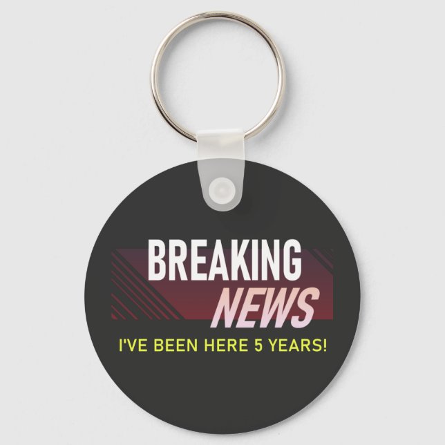 Chaveiro 5 Anos de Aniversário de Trabalho 5º Apreciação ao (Frente)