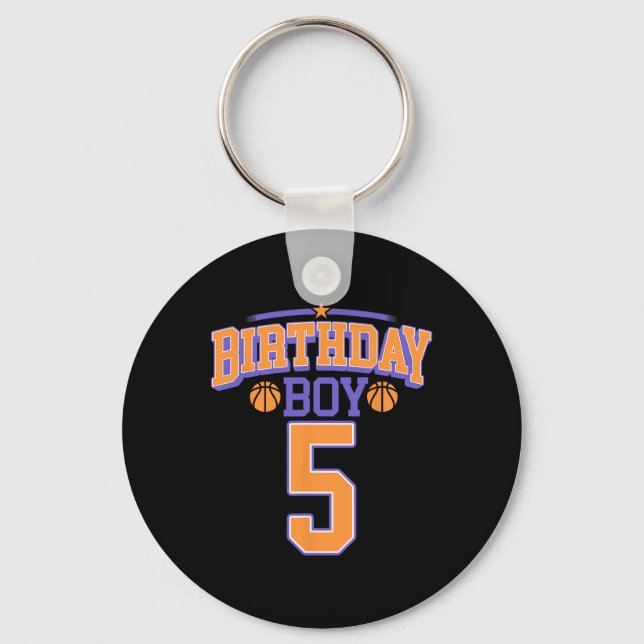 Chaveiro 5 Birthday Boy Basball De Mais De 5 Anos (Frente)