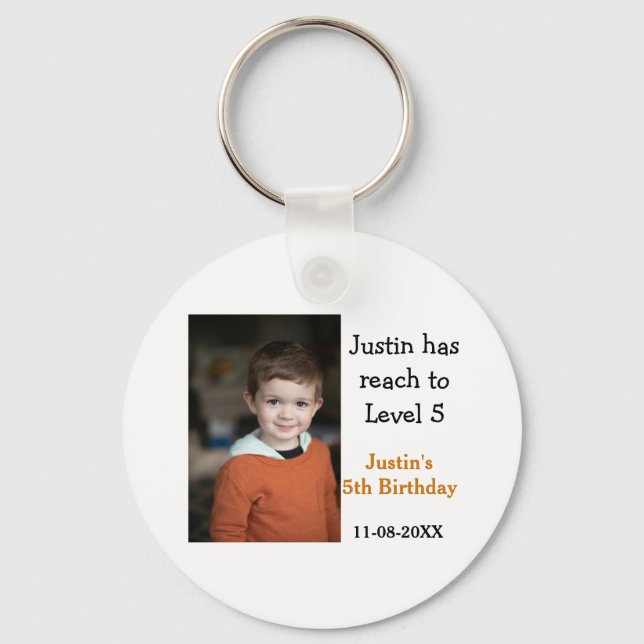 Chaveiro 5 jogo de aniversário em data moderna (Frente)