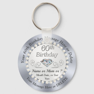 Chaveiro 60º aniversário barato favorece mãe, família, 