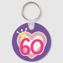 60º aniversário Coração Princesa Coroa Rosa