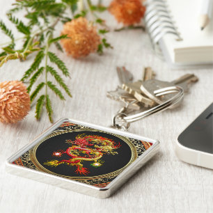 Chaveiro [600] Dragões vermelhos e amarelos