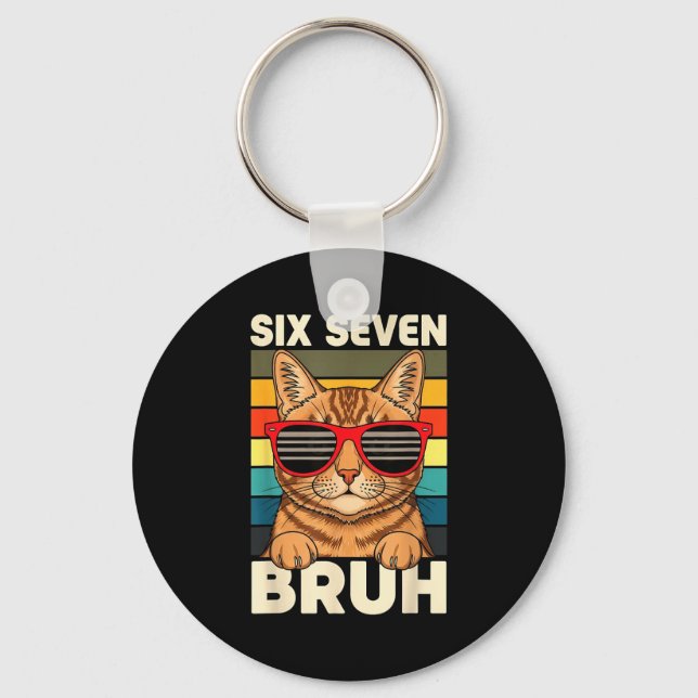 Chaveiro 67 Animals Funny 67 Brainrot Youth Kids Cat 67  (Frente)