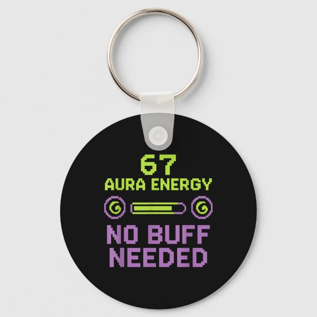 Chaveiro 67 Aura Energy Sem Buff Necessário Retro Pixel Gam (Frente)