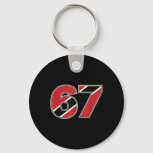 Chaveiro 67 Bandeira Togo Trinidad Número Design