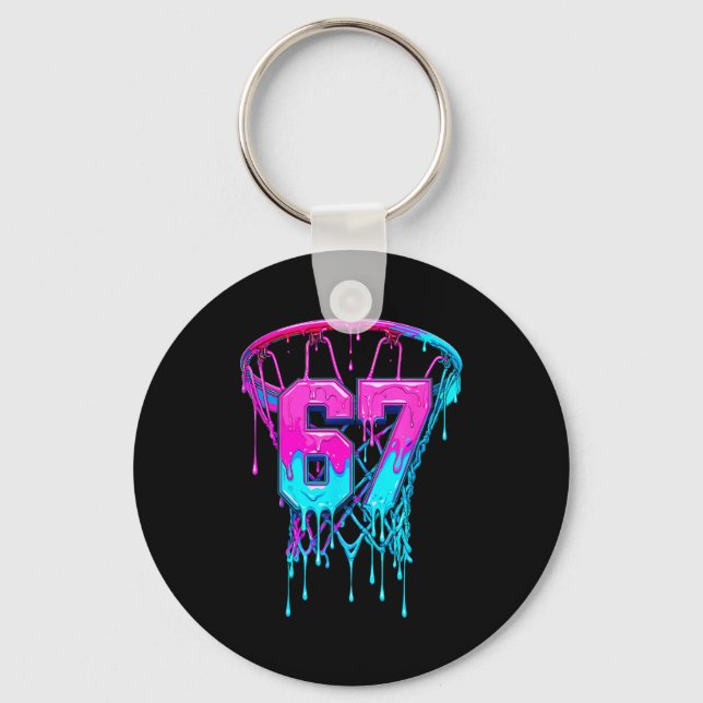 Chaveiro 67 Basketball Drip Six Seven Funny  (Frente)