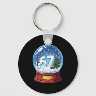 Chaveiro 67 Bola de Neve de Natal Engraçada Seis Sete Meme 