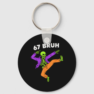 Chaveiro 67 Bruh Halloween Dabbing Esqueleto Meme 6 7 Númer