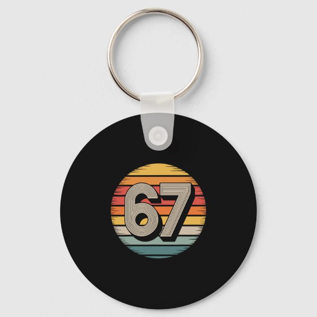 Chaveiro 67 Camisa Meme Six Seven 6 7 Meme Número Engraçado (Frente)
