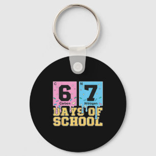 Chaveiro 67 Dias De Escola Engraçado 6 7 Professor Período 