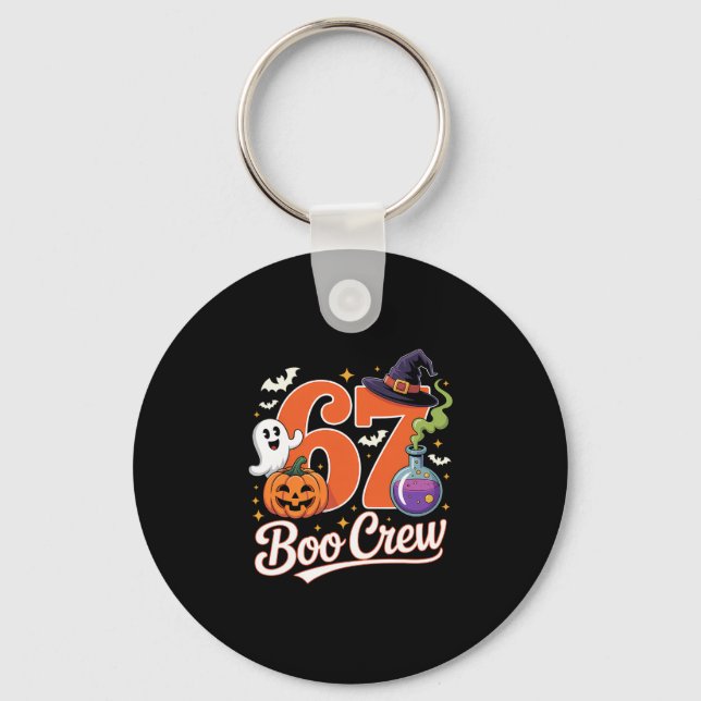 Chaveiro 67 Equipe Boo Fantasma de Halloween Engraçado Abób (Frente)
