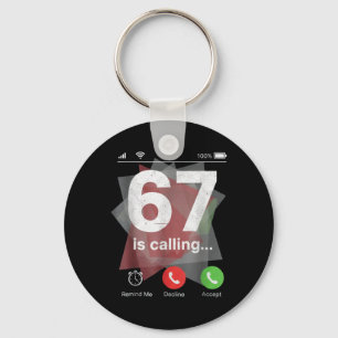 Chaveiro 67 está ligando para tela de telefone de meme de g