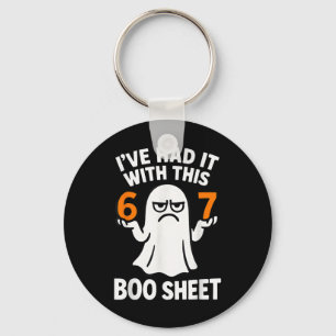 Chaveiro 67 Fantasia de Halloween Meme 6 7 Folha de Boo Eng
