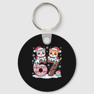 Chaveiro 67 Gatos Kawaii de Natal Sorvete Drip Meme Engraça