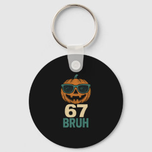 Chaveiro 67 Halloween Bruh Abóbora 6-7 Meme Gíria Gen Alpha